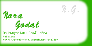 nora godal business card